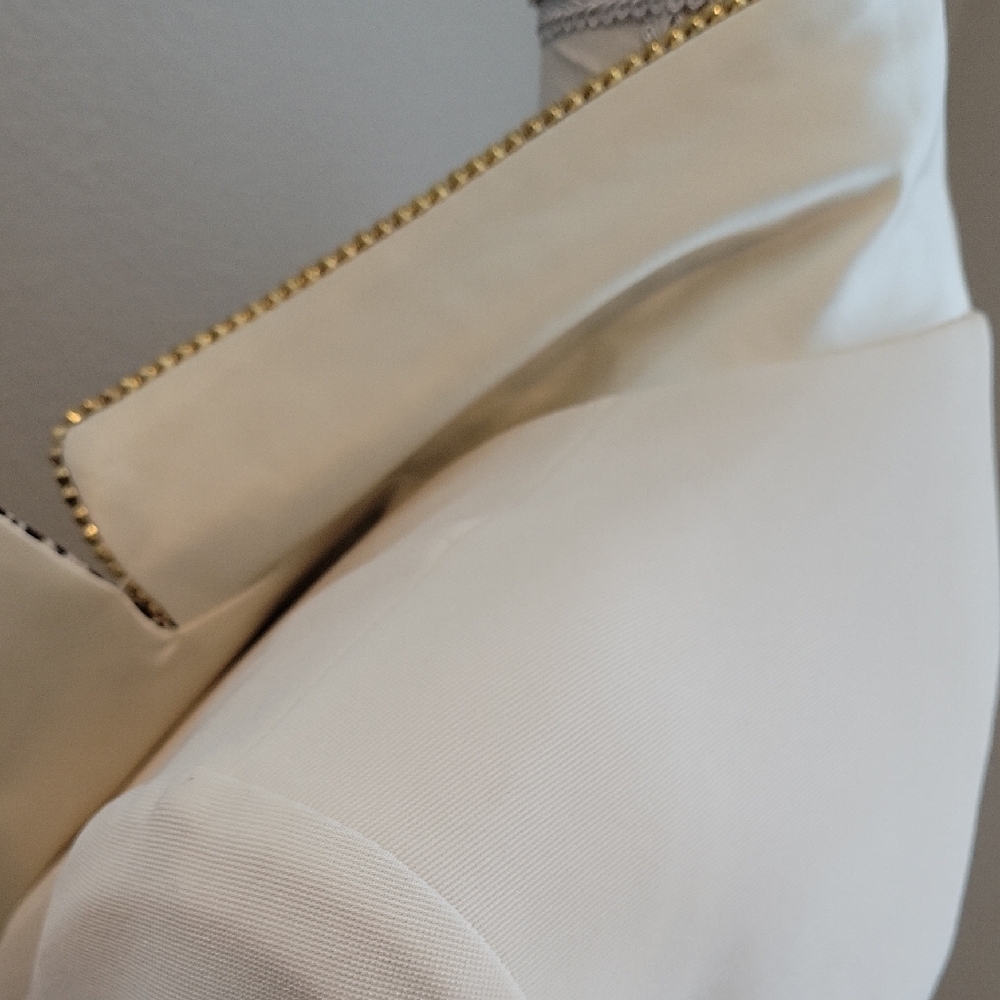 Chic Cache Cream Diamond (faux) & Leopard Accent Blazer & Skirt 2 Piece Set - Picture 8 of 16